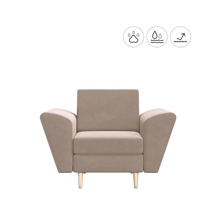 Кресло Мастерфабрик Мазего Kenya beige ткань велюр
