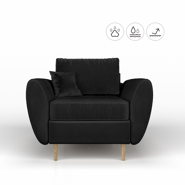 Кресло Мастерфабрик Баако Saga dark grey ткань рогожка