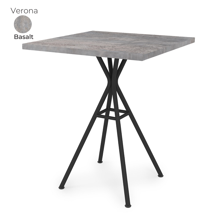 Стол обеденный квадратный Алсав 21Verona.006.K Basalt
