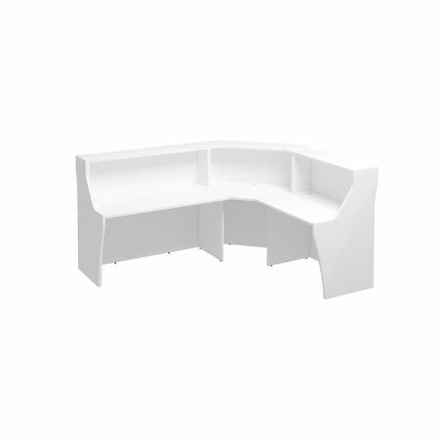 Стойка ресепшен угловая левая/правая Юнитекс КОМФОРТ К.9233 БП белый премиум