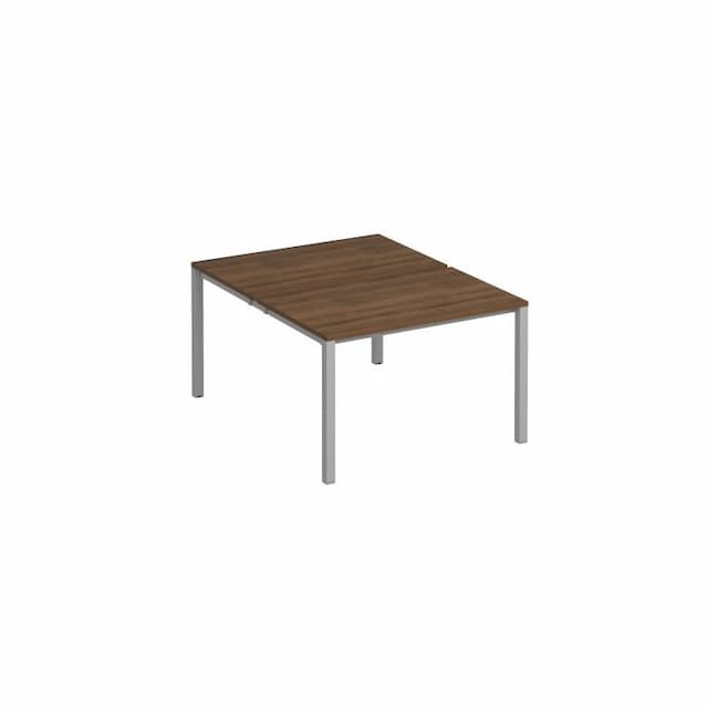 Рабочая станция на металлокаркасе Юнитекс Комфорт КФ К.С1 1144 ОФ (2х120) (120x154x75) французский орех / серый