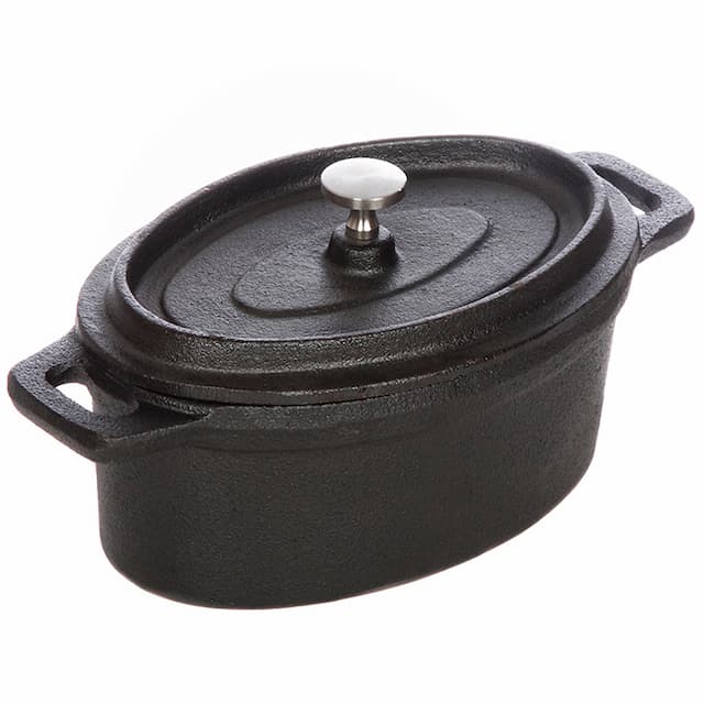 Кастрюля чугунная для запекания Luxstahl КТ1196 300 мл с крышкой [CIPOV63]