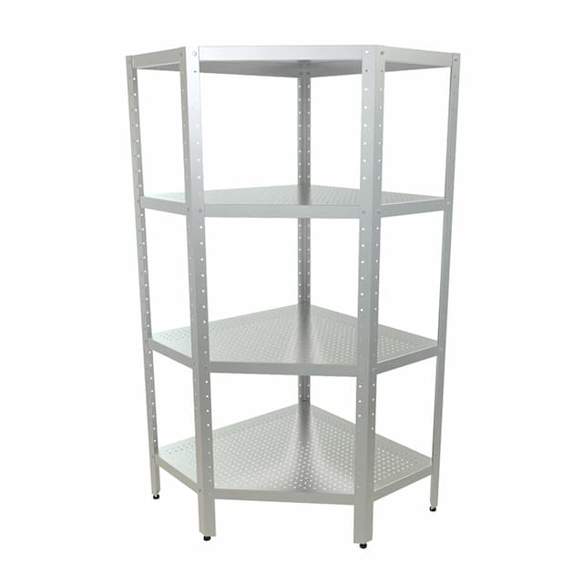 Стеллаж перфорированный угловой разборный  КОБОР СКПУ-5/5-100/100 (высота 1800)